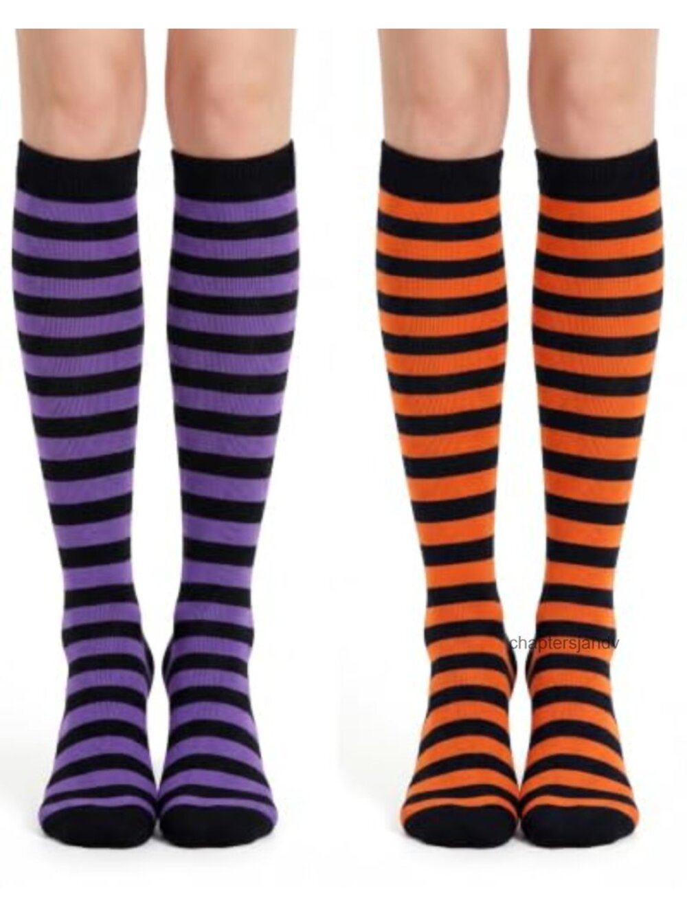 Women's Cotton Knee High Striped Tube Socks Athletic Boot Socks
